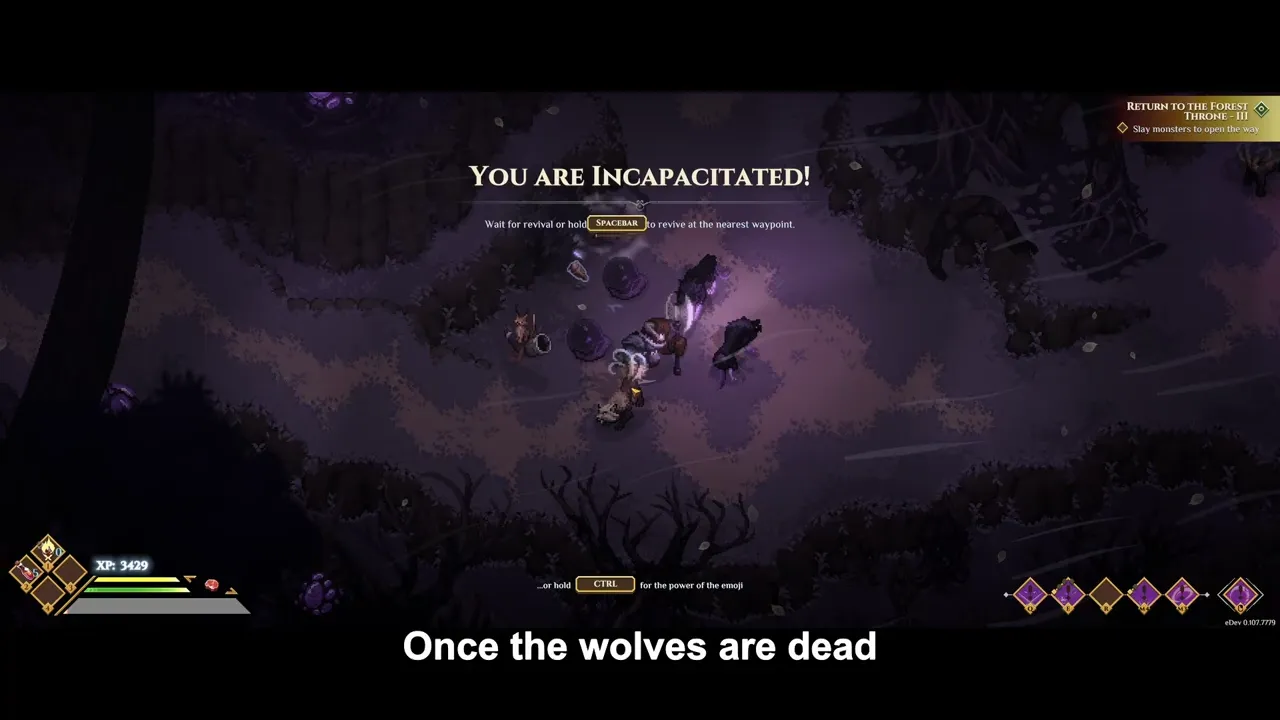 Descendo propositalmente, para que os lobos voltem quando você reaparece.
